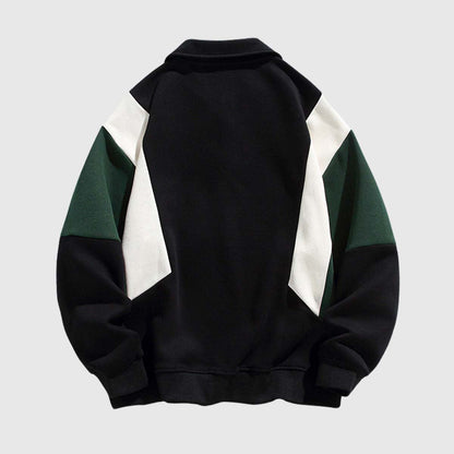 Color-Block Polo Sweatshirt