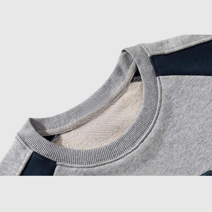 Colorblock Lettering Sweatshirt