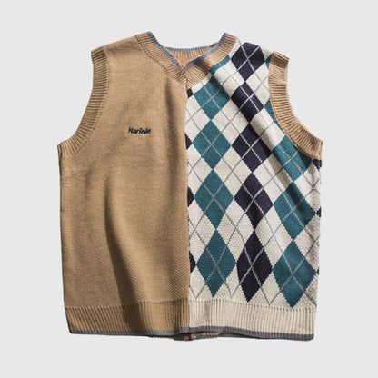 Geometric Patchwork Vest