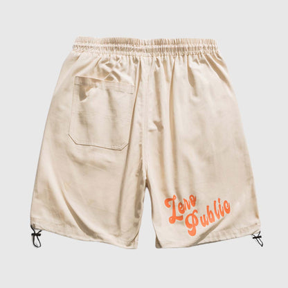 Graphic Beige Summer Shorts