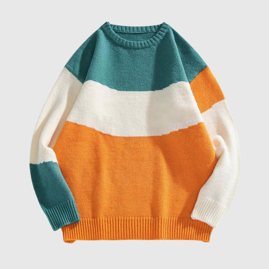 Color Block Striped Sweater