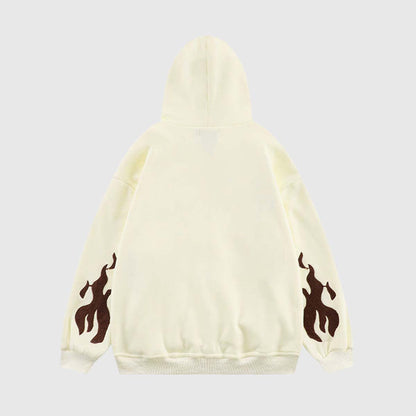 Cross Embroidery Oversized Hoodie