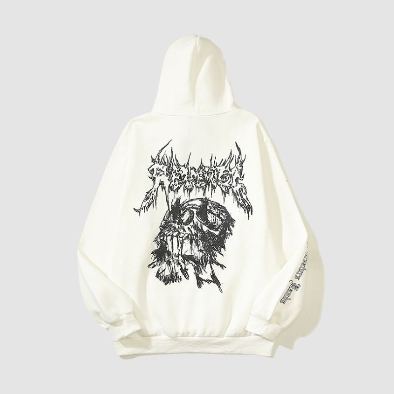 Dark Style Skull Line Hoodies