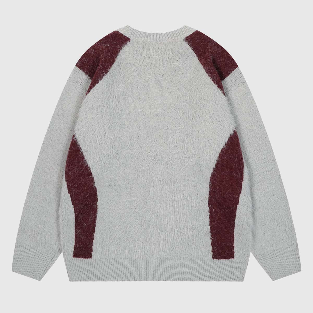 Colorblock Crew Neck Knit Sweater