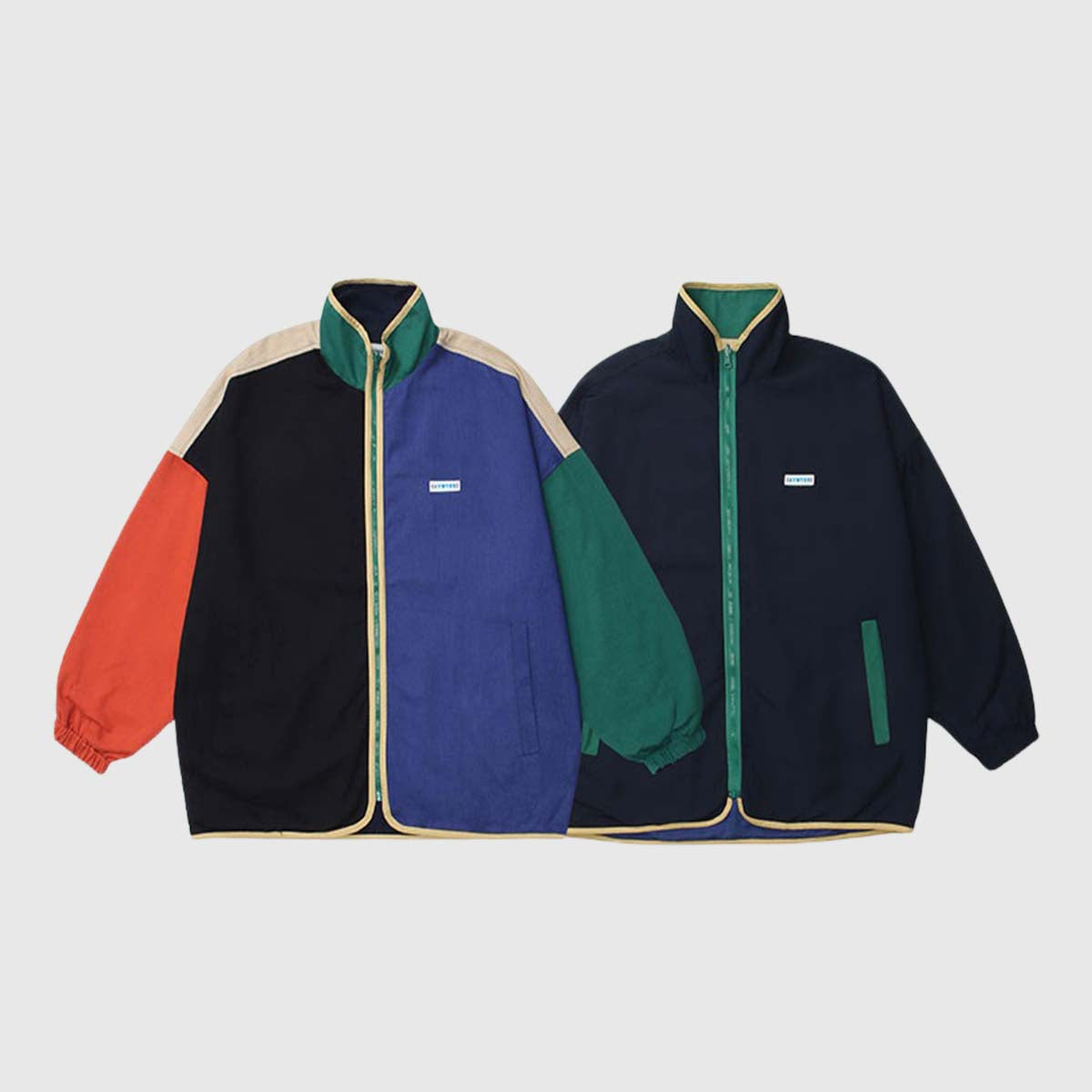 Color-Block Reversible Jacket