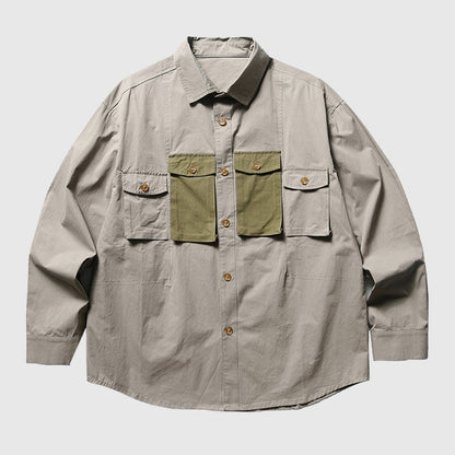 Pocket Contrast Shirts