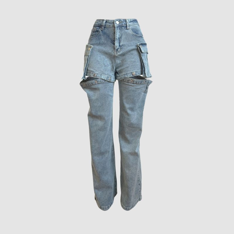 Pocket Patch High-Waist Jean