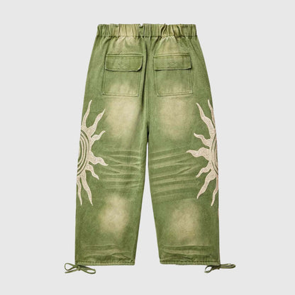 Sun Graphic Drawstring Pants