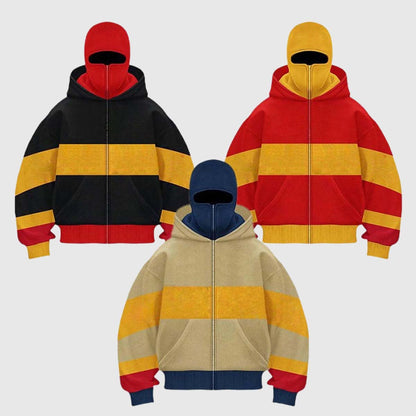 Y2K Retro Patchwork Foam Hoodie