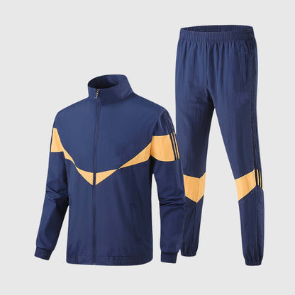 Retro Colorblock Tracksuit Set