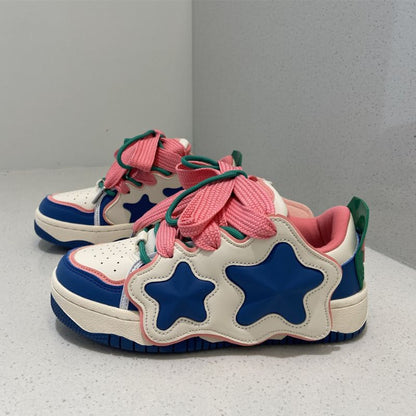 Velcro Star Color Block Sneakers