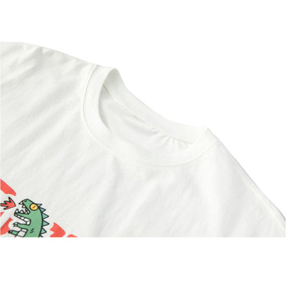 Fire Breathing Dinosaur Print Tee