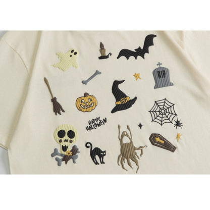 Oluolin Halloween Vibe Cartoon Print Tee