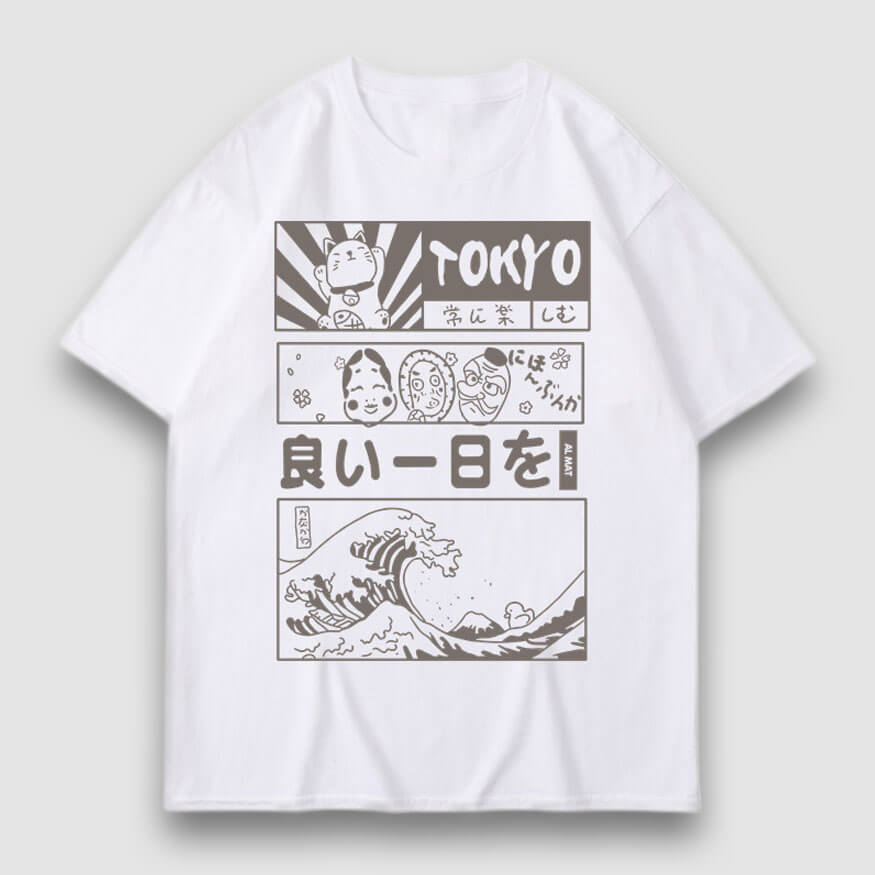 Tokyo Style Cartoon Print Tee