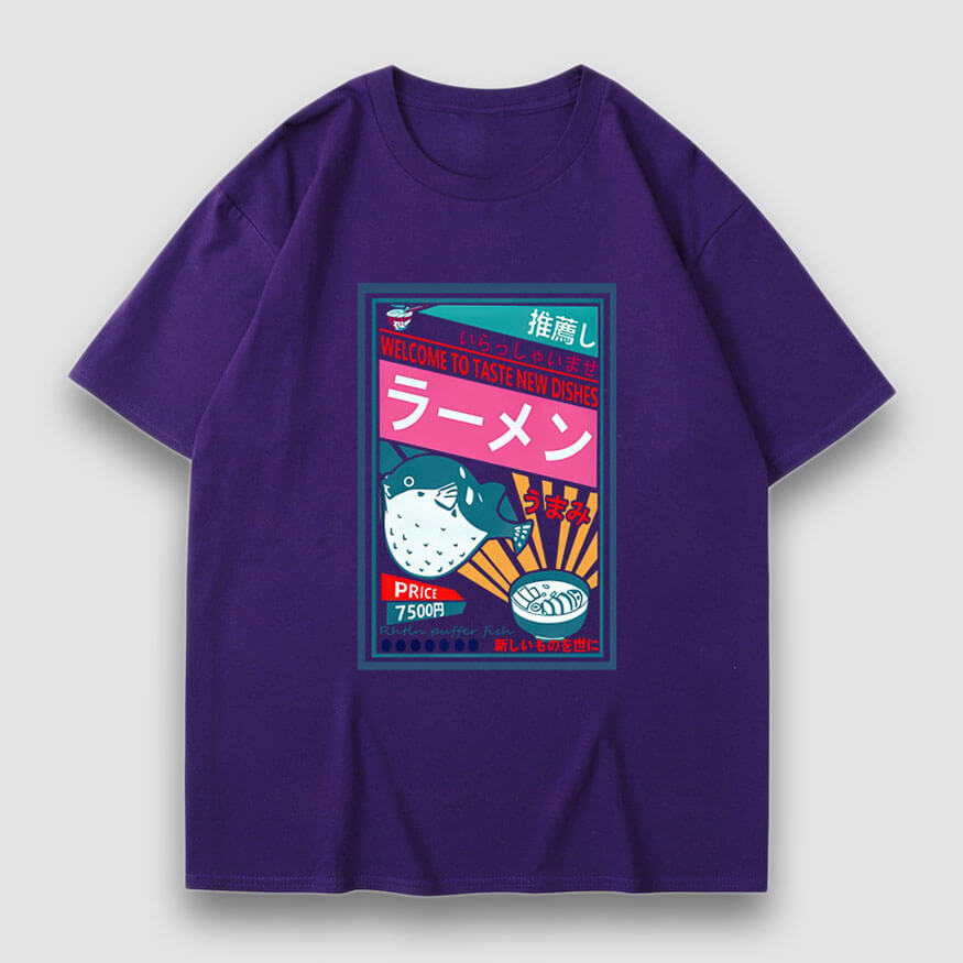 Dishes Poster Cartoon Print Tee