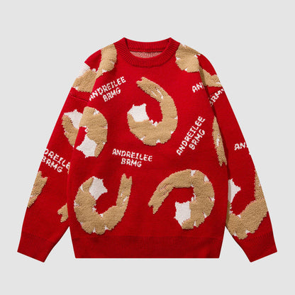 Cute Shrimp Pattern Sweater