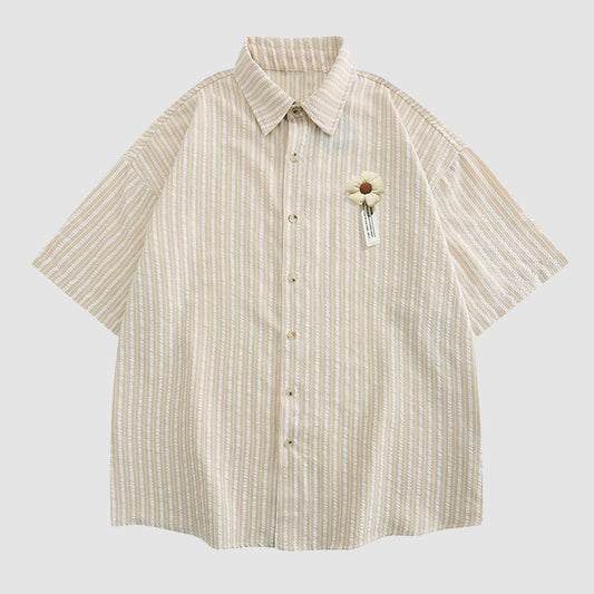 Flower Stripe Shirt