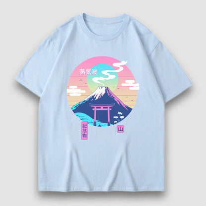 Snow Mountain Illustration Print Tee