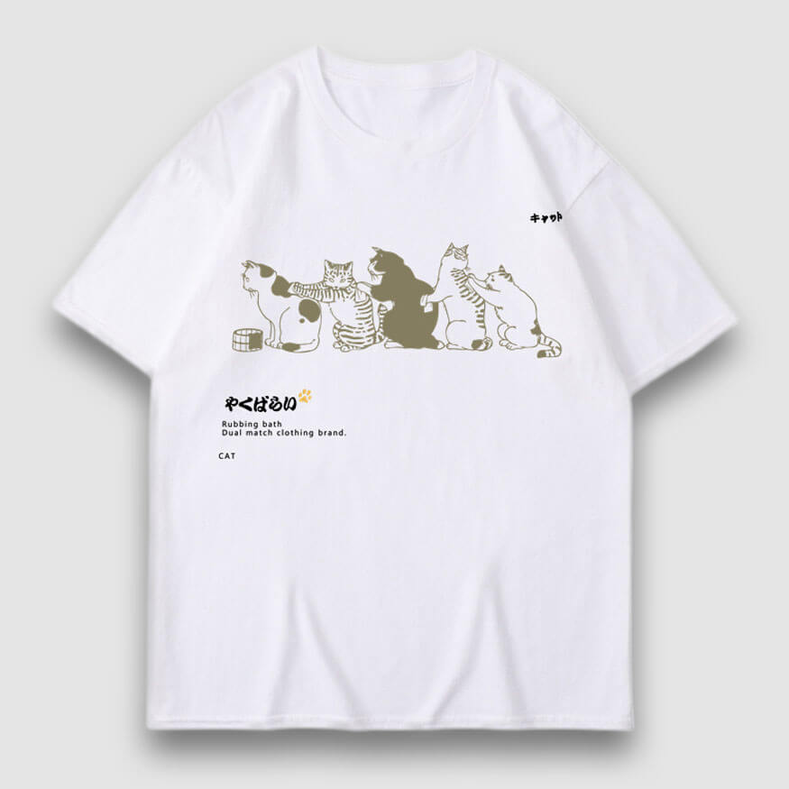 Cute Queue Illustration Print Tee