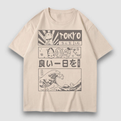 Tokyo Style Cartoon Print Tee