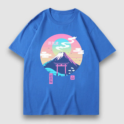 Snow Mountain Illustration Print Tee