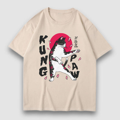 Kung Paw Cartoon Print Tee