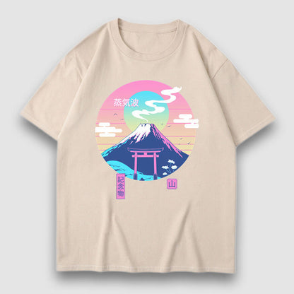 Snow Mountain Illustration Print Tee