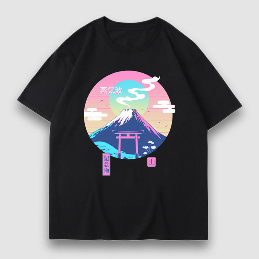 Snow Mountain Illustration Print Tee