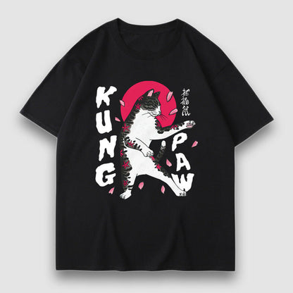 Kung Paw Cartoon Print Tee