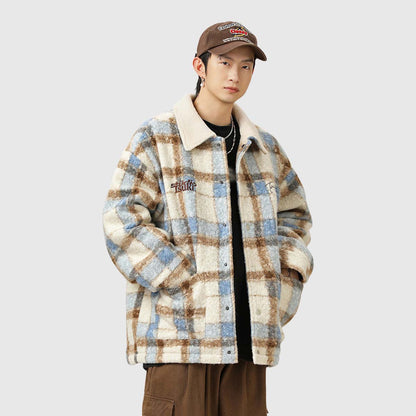 Plaid Sherpa Fleece Coats