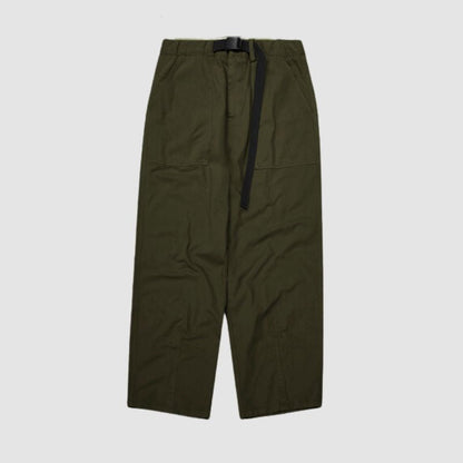 Japanese Style Solid Color Wide Leg Cargo Pants