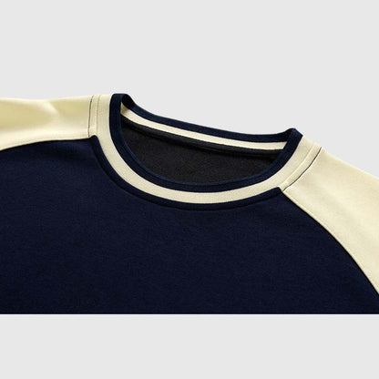 Retro Colorblock Raglan Sweatshirt