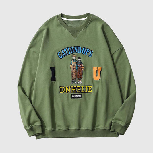 Cartoon Embroidered Sweatshirt