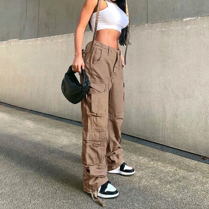 Vintage Wide Leg Cargo Pants