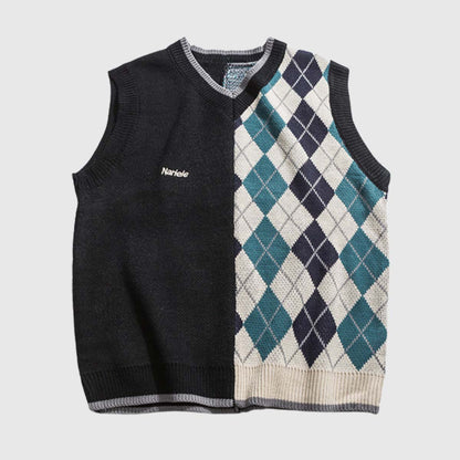 Geometric Patchwork Vest