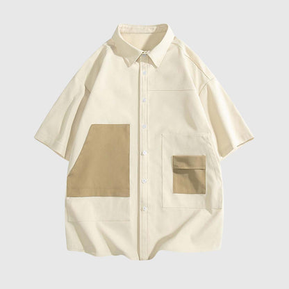 Two-Tone Oversized Utility Shirts