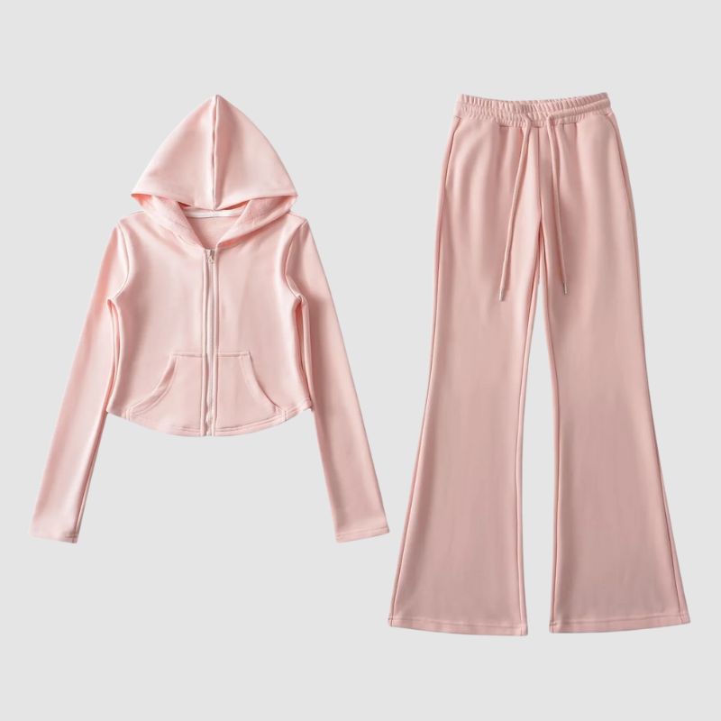 Chic hooded tracksuit set