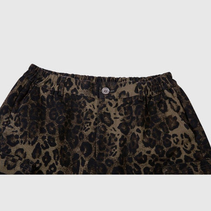 Leopard Cargo Shorts