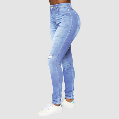 Ripped Design High Elasticity Jeans