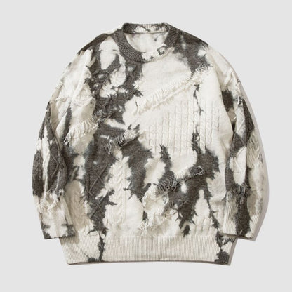 Vintage Tie-Dye Jacquard Pullover