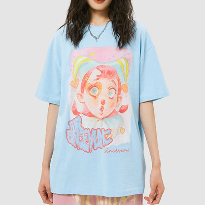 Clown Pattern Printed Tee