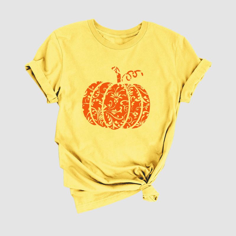 Halloween Pumpkin Pattern Printed Tee