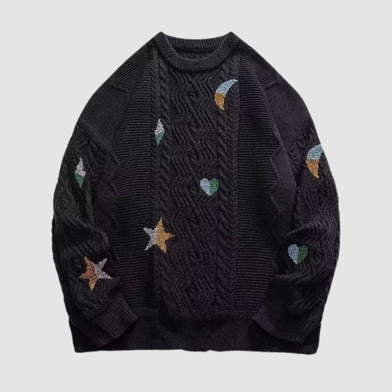 Twist Embroidered Knit Pullover