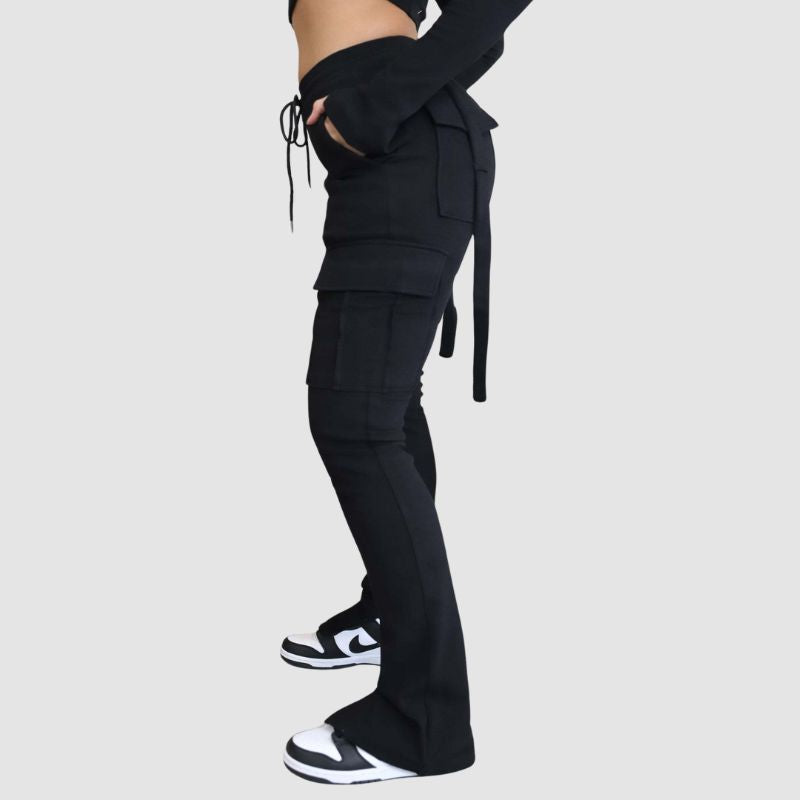 Drawstring Slit Cargo Pant