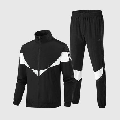 Retro Colorblock Tracksuit Set