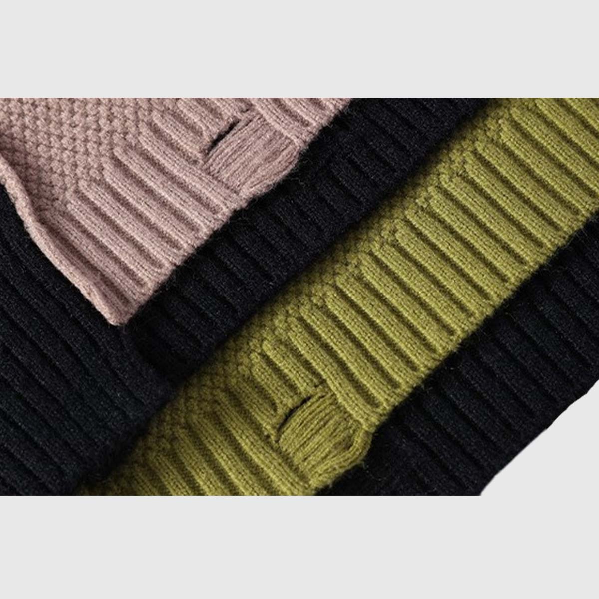 Color Block Knitted Sweater