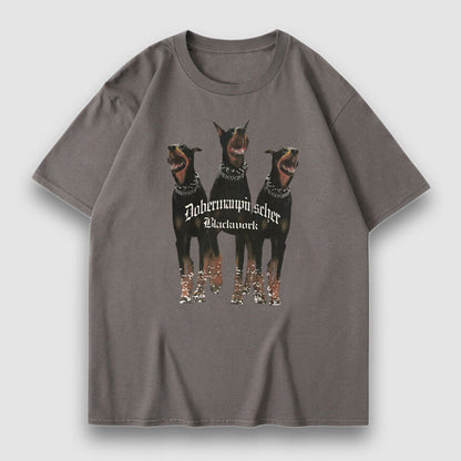 Vintage Doberman Pinscher Print Tee