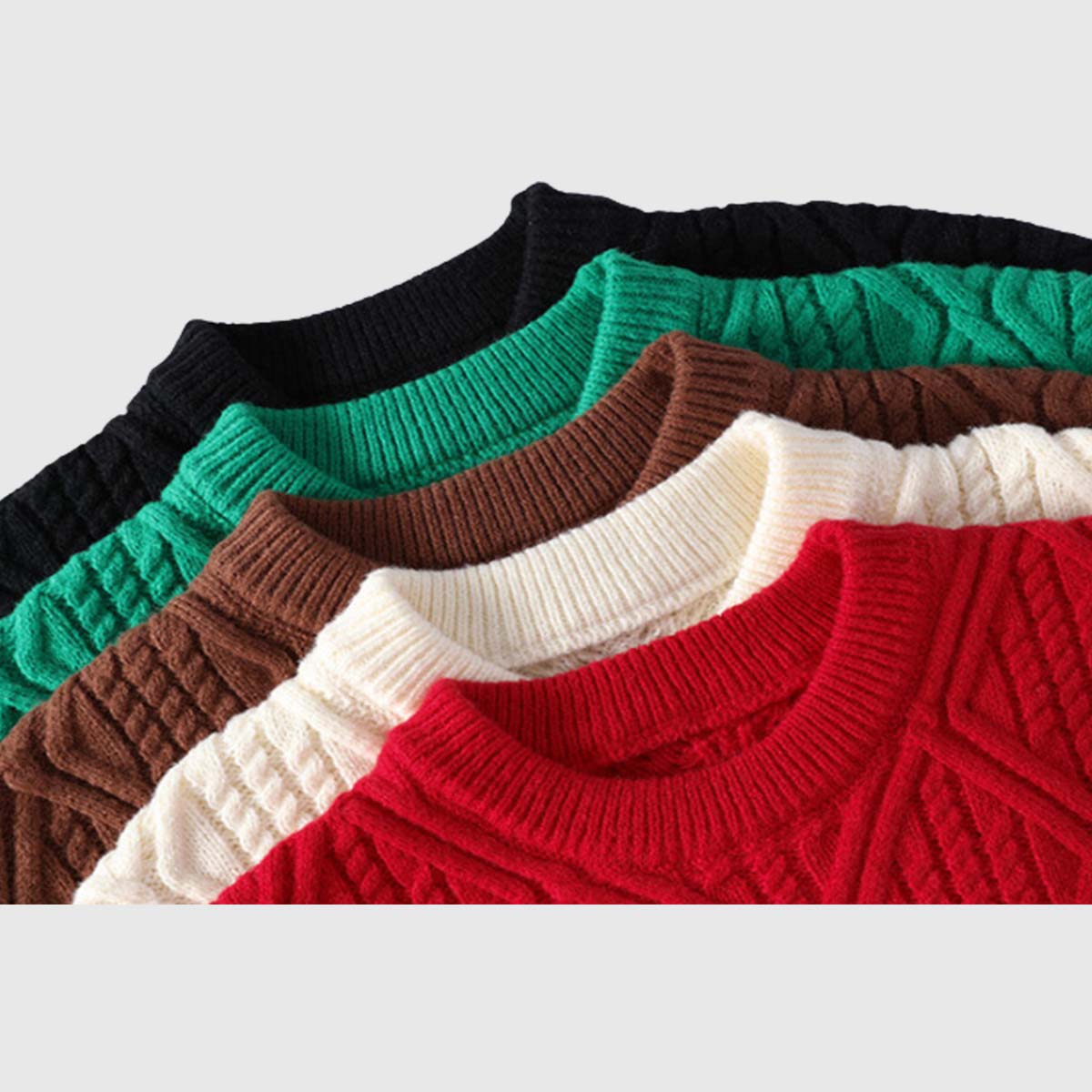 Colorblock Cable Sweater