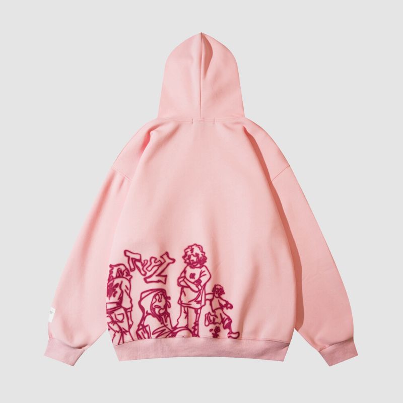 Line Person Printed Hoodies