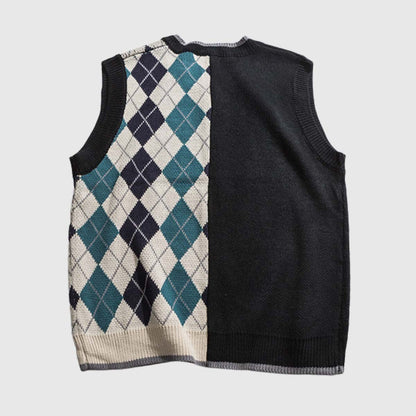 Geometric Patchwork Vest